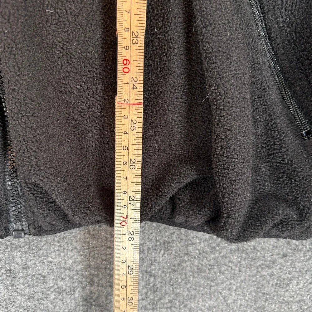 The North Face Fleece Jacket Mens Large Black Full Zip Mock Neck Outdoor Vintage